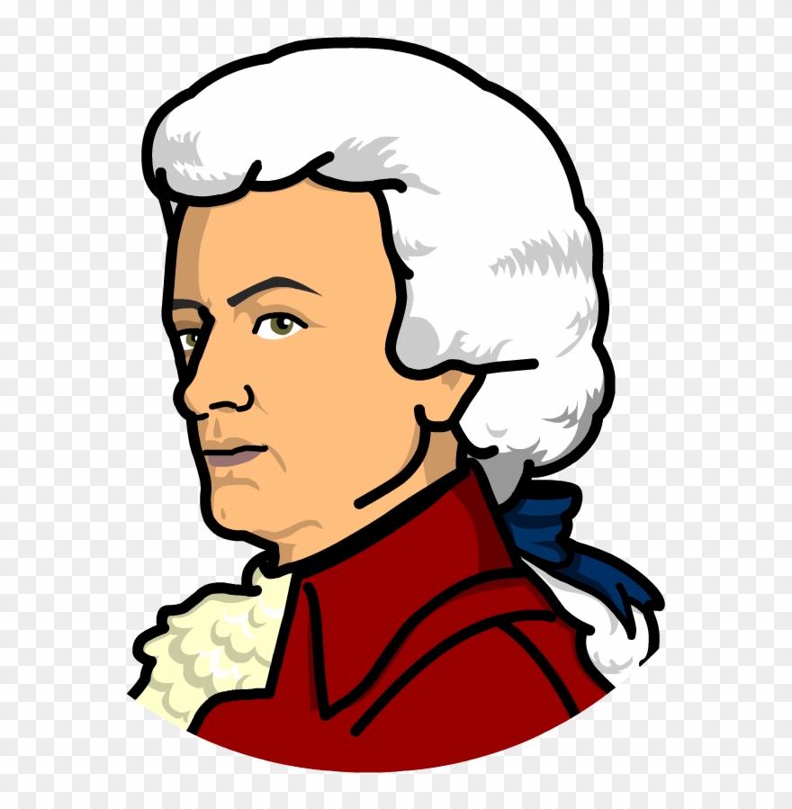 Wolfgang Amadeus Mozart - Illustration Clipart