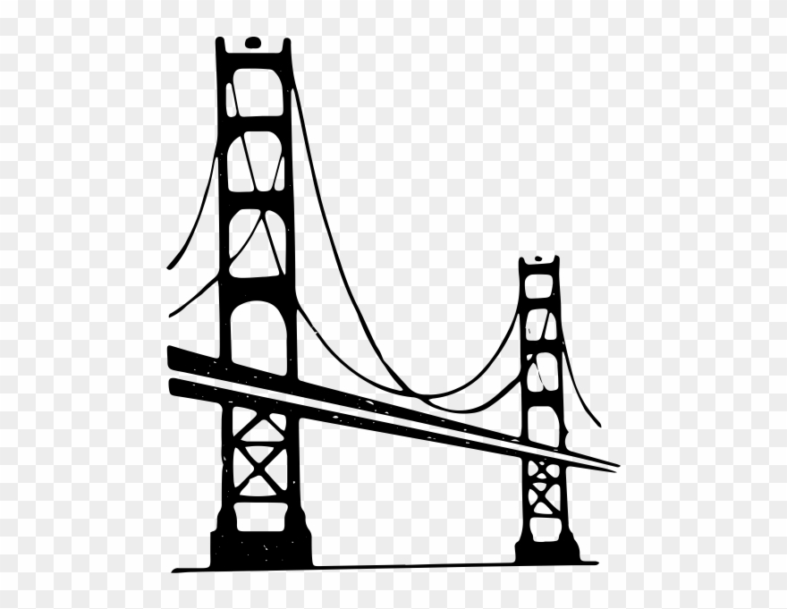 Golden Gate Bridge Rubber Stamp - Golden Gate Bridge Clipart