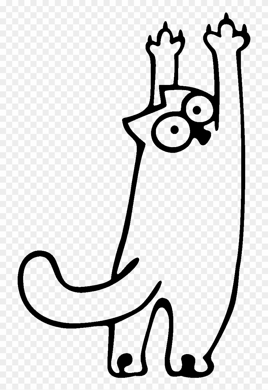 Sticker Etirement Chat Pour Mac Ambiance Sticker Mac - Simone The Cat Cartoon Clipart