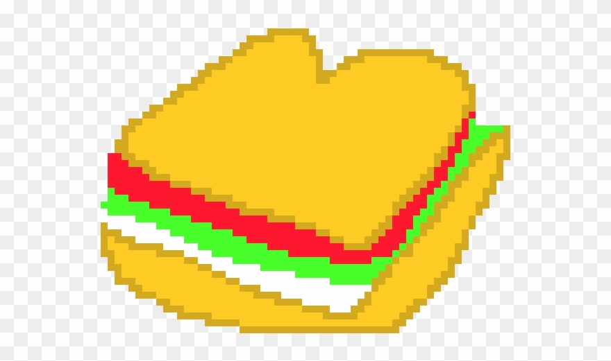 Tomato Lettuce Ranch Sandwich - Gold Coin Pixel Art Clipart