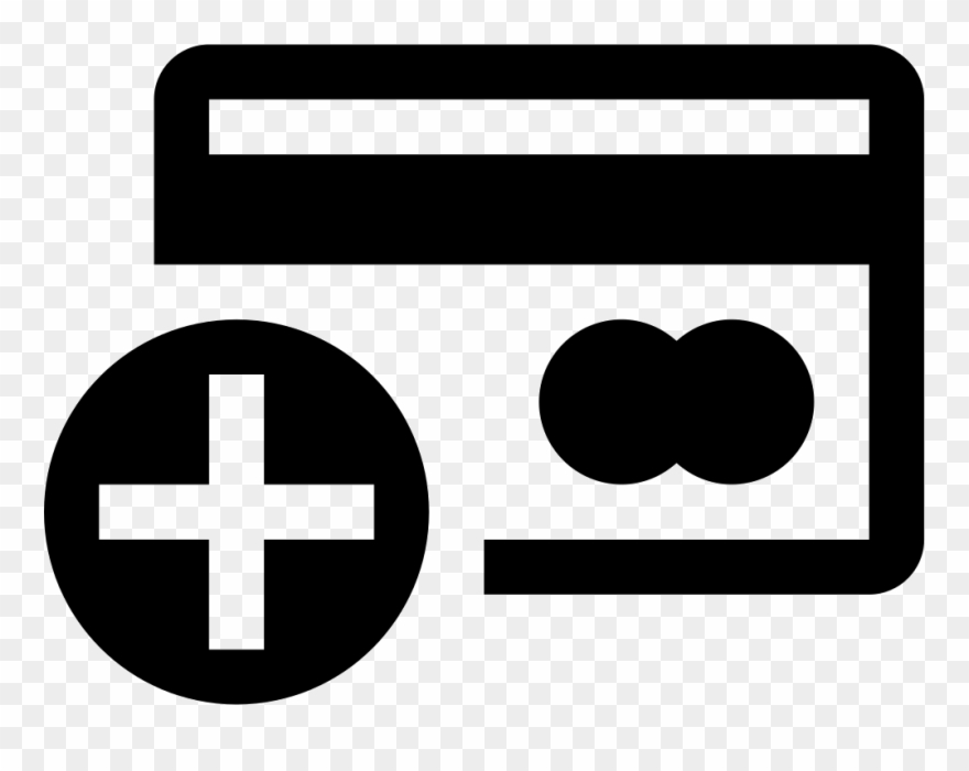 Credit Card With Plus Sign Comments - Add Template Icon Clipart
