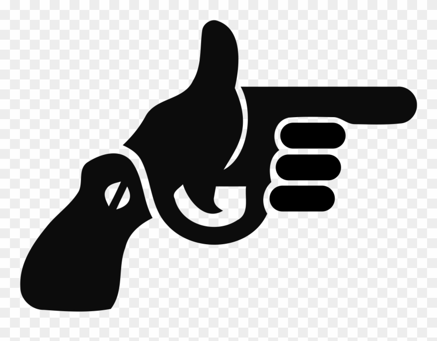 Clipart - "hand Gun" - Cartoon Gun - Png Download