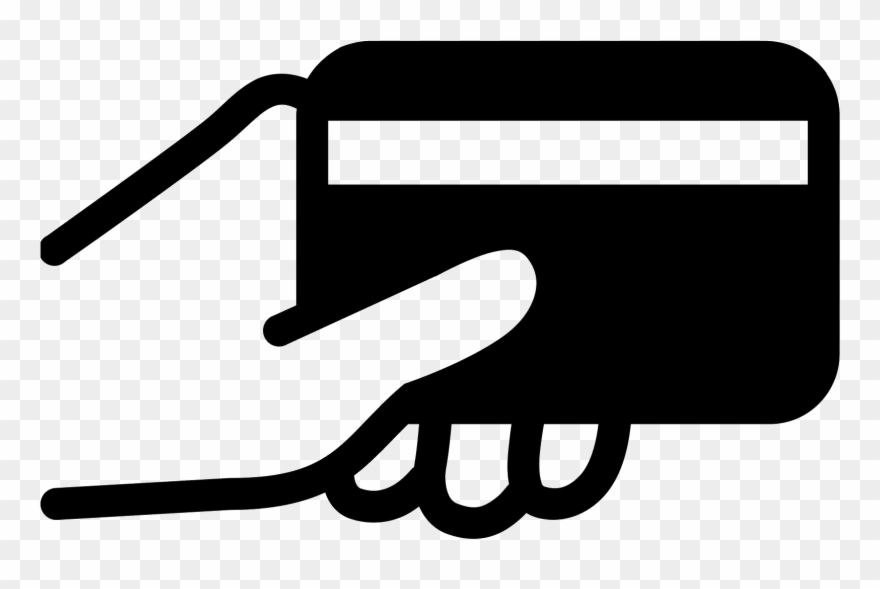 A Picture Of A Hand Holding A Credit Card - Иконка Оплата Clipart