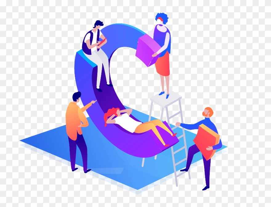 No Credit Card Required - Isometric Illustrations People Clipart