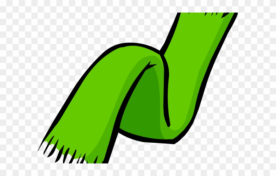 Drum Sticks Clipart Club Penguin - Club Penguin Green Scarf - Png Download