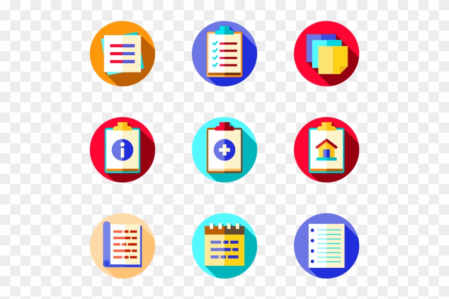 Notes & Tasks - Circle Clipart