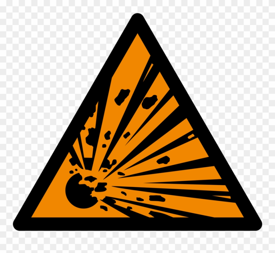 Warnung Vor Explosionsgefährlichen Stoffen, Warnzeichen - Explosive Warning Sign Clipart