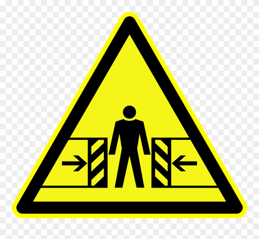 Warnung Vor Quetschgefahr, Warnzeichen D W023 Nach - Warnung Vor Quetschgefahr Clipart