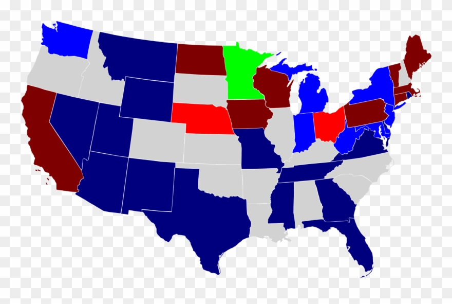 Us 1922 Senate Election Map - Midterm Elections 2018 Clipart
