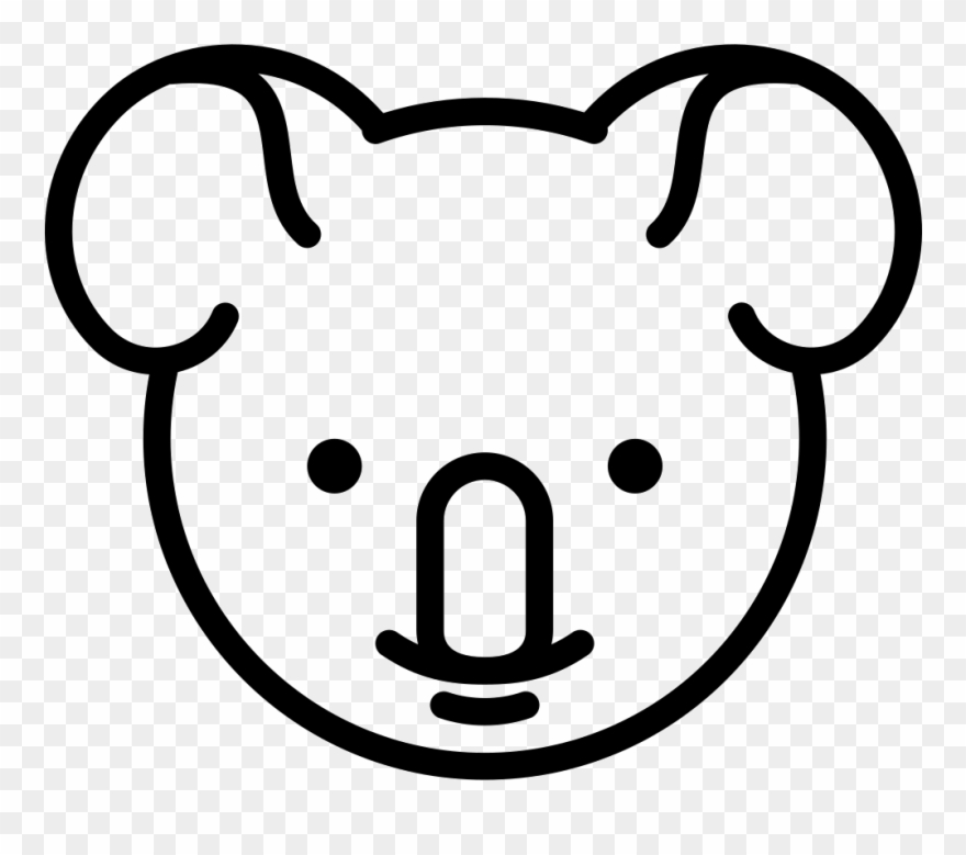 Koala Clipart Head - Koala Head Vector - Png Download
