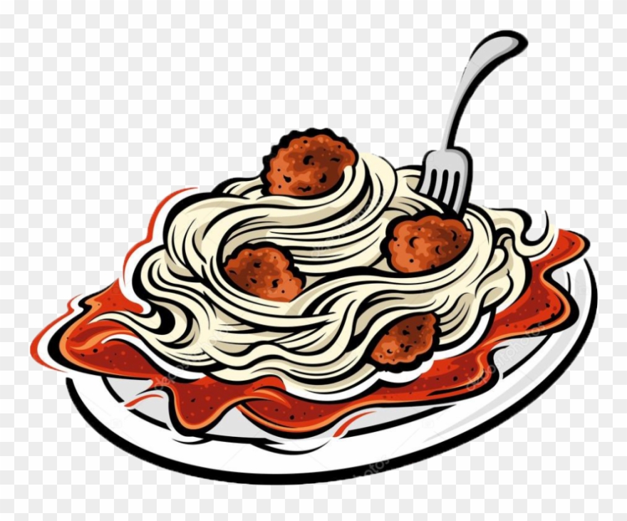 Spaghetti Dinner Fundraiser - Cartoon Pasta And Meatballs Clipart