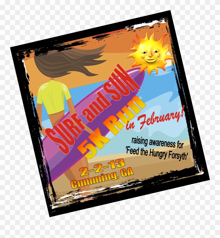 Surf & Sun 5k Run Benefiting Feed The Hungry Forsyth - Wave Clipart