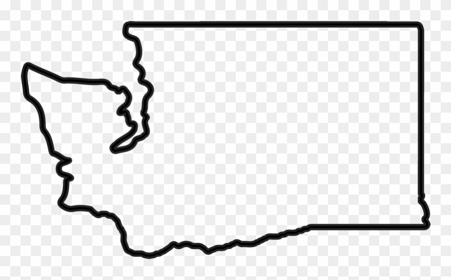 Washington Outline Rubber Stamp - Washington State Clip Art Free - Png Download