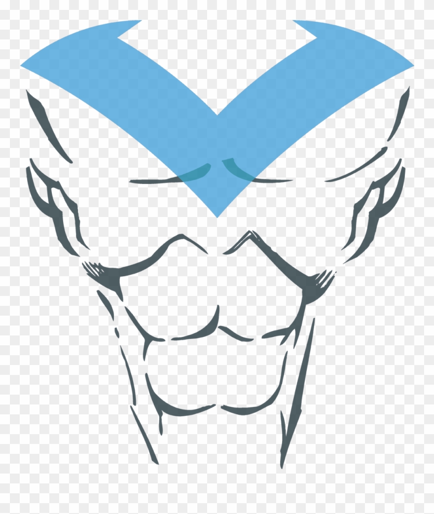 Batman Nightwing Costume Men's Slim Fit T-shirt - Uniform Clipart