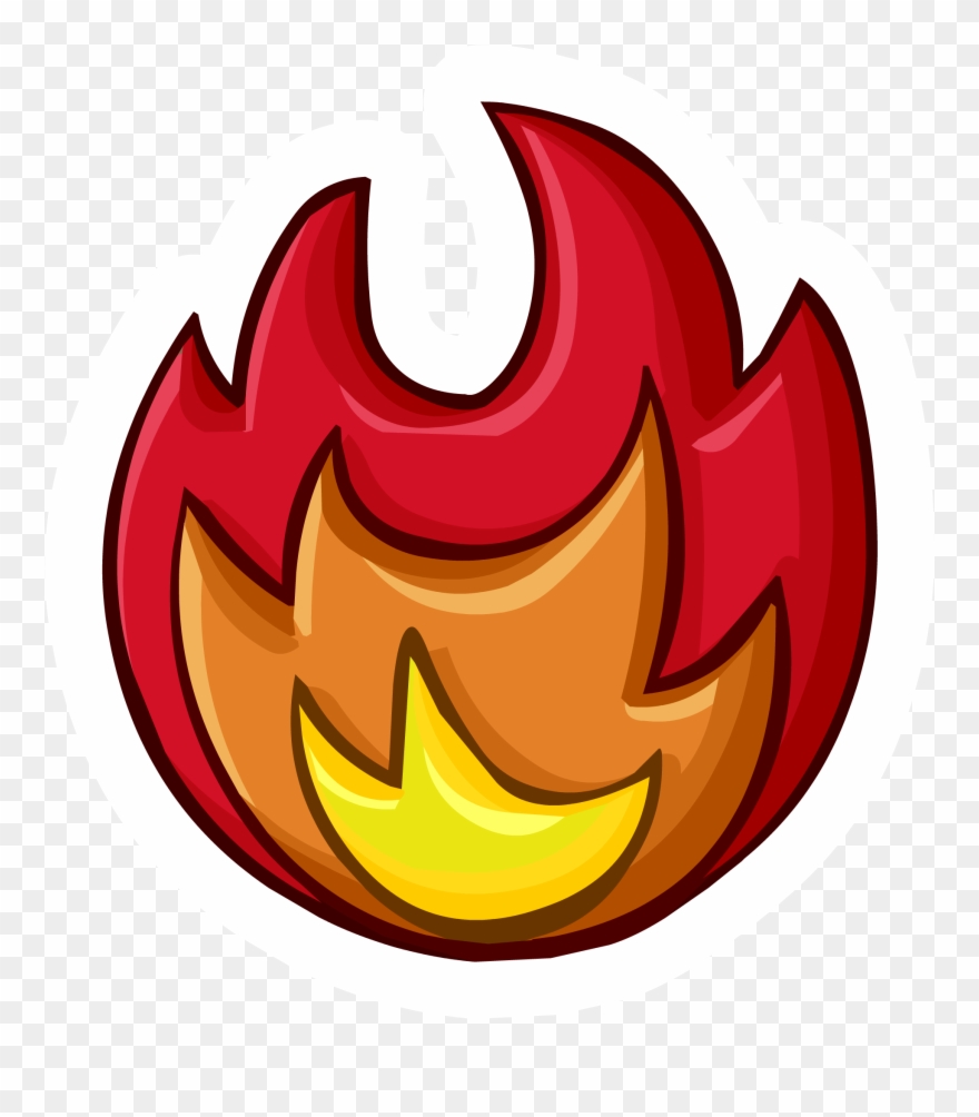 Fire Pin - Club Penguin Card Jitsu Fire Symbol Clipart