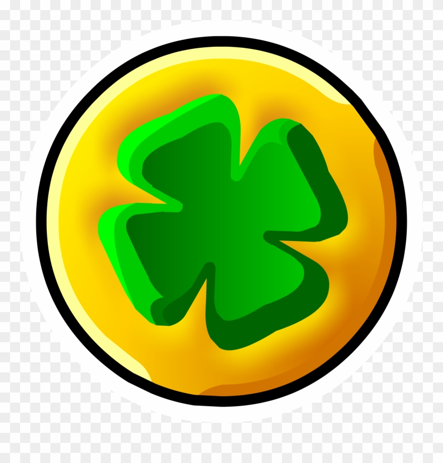 Lucky Coin Pin - Lucky Gold Coin Png Clipart