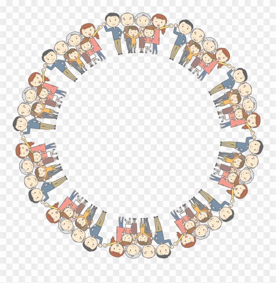 Multigenerational Family Circle Frame Clipart