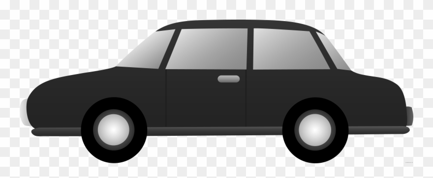 Sports Car Transportation Free Black White Clipart - Grey Car Cartoon Transparent - Png Download