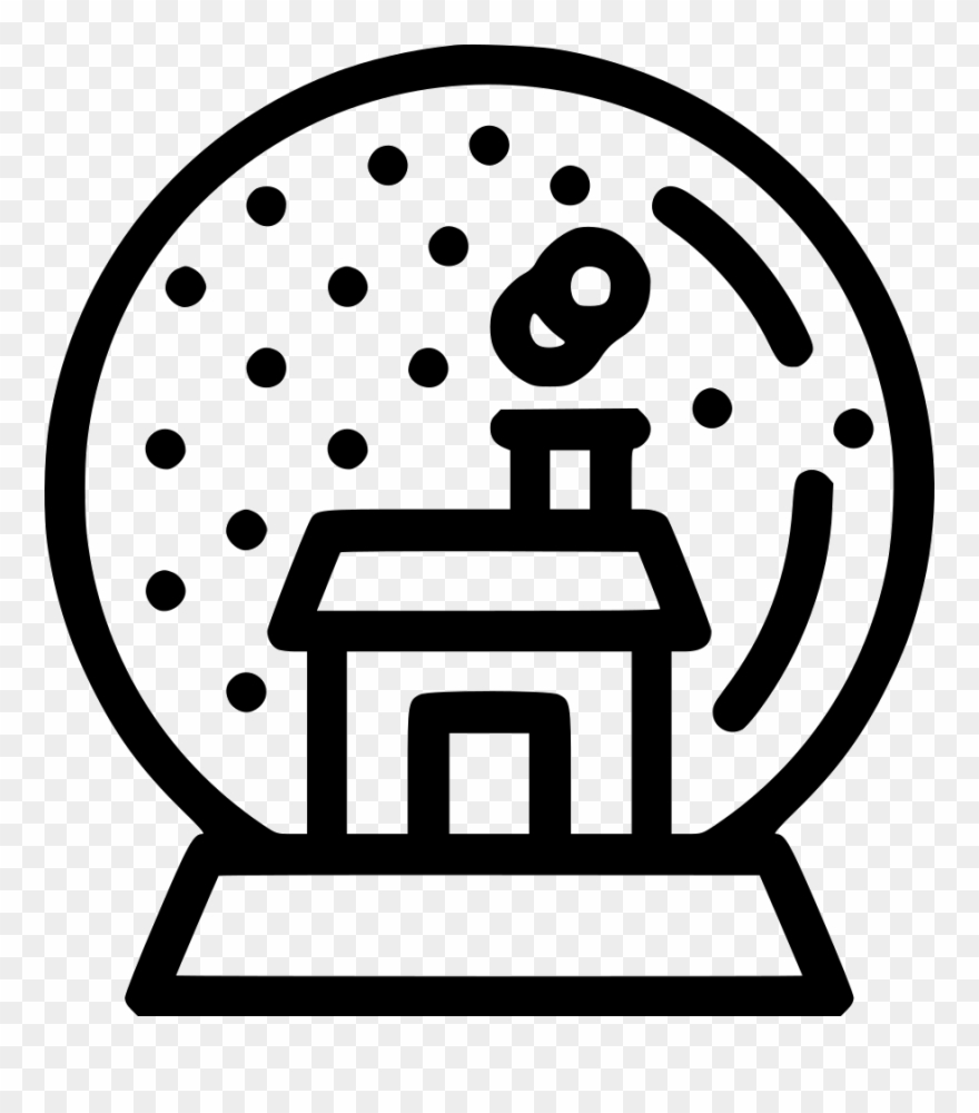 Crystal Ball Gift Snow House Comments - Scalable Vector Graphics Clipart