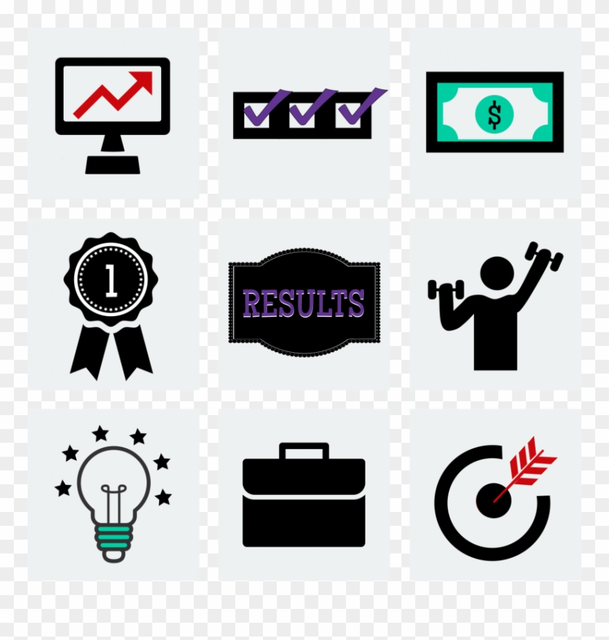 The Secret To Getting Results - Fitness Exercise Workout Gym Symbol Sign 2.25" Bottle Clipart