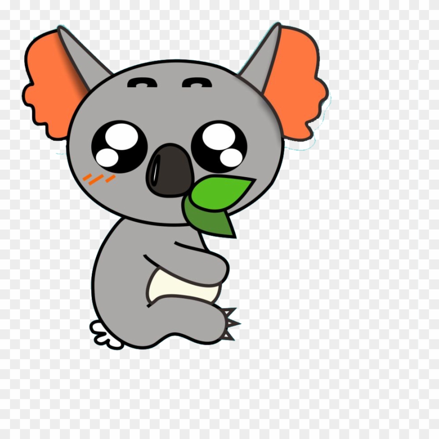 Koala Eating Leaves Svg Library - Koala Kartun Png Clipart