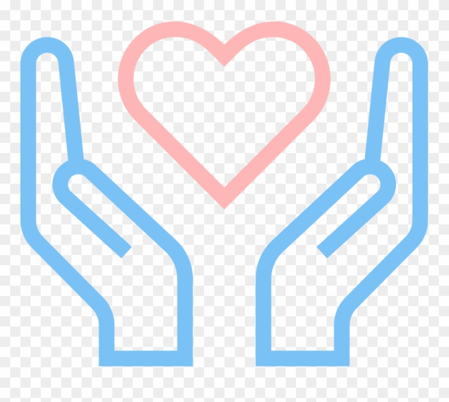 Care - Hand With Heart Icon Clipart