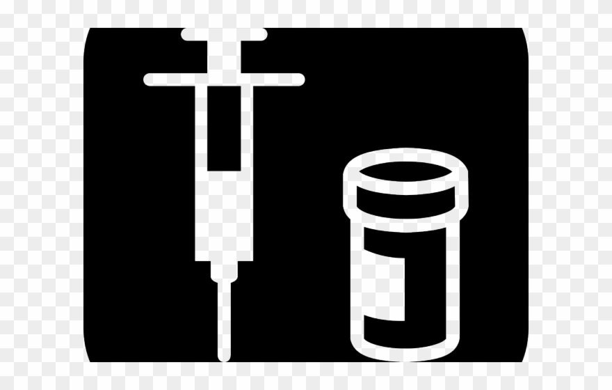 Syringe Clipart Pill Container - Vaccine White Icon Transparent - Png Download