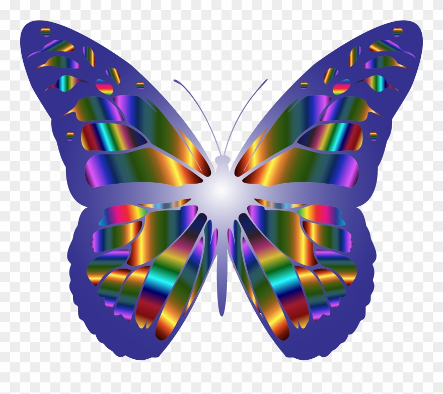 Big Image - Iridescent Butterfly Png Clipart