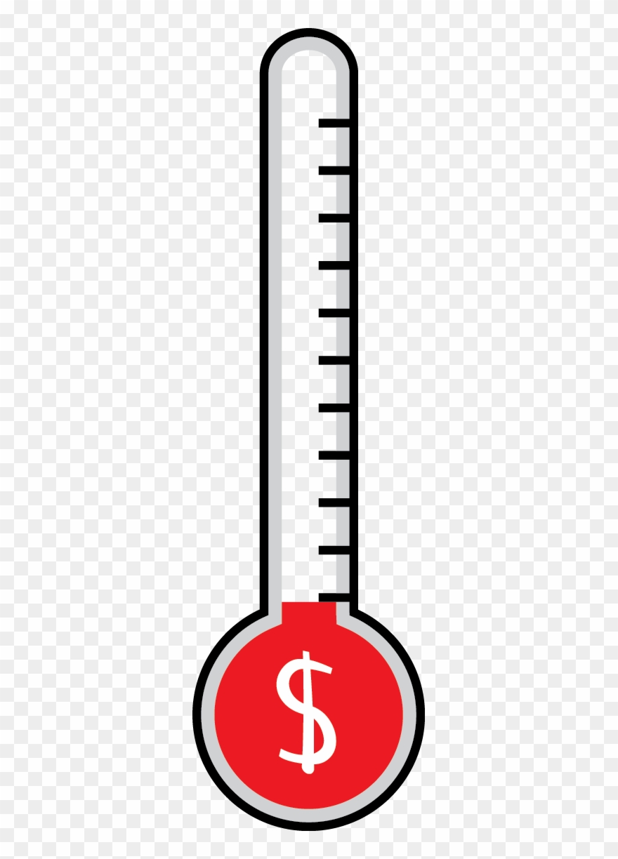 Goal Thermometer Png - Money Raised Thermometer Png Clipart