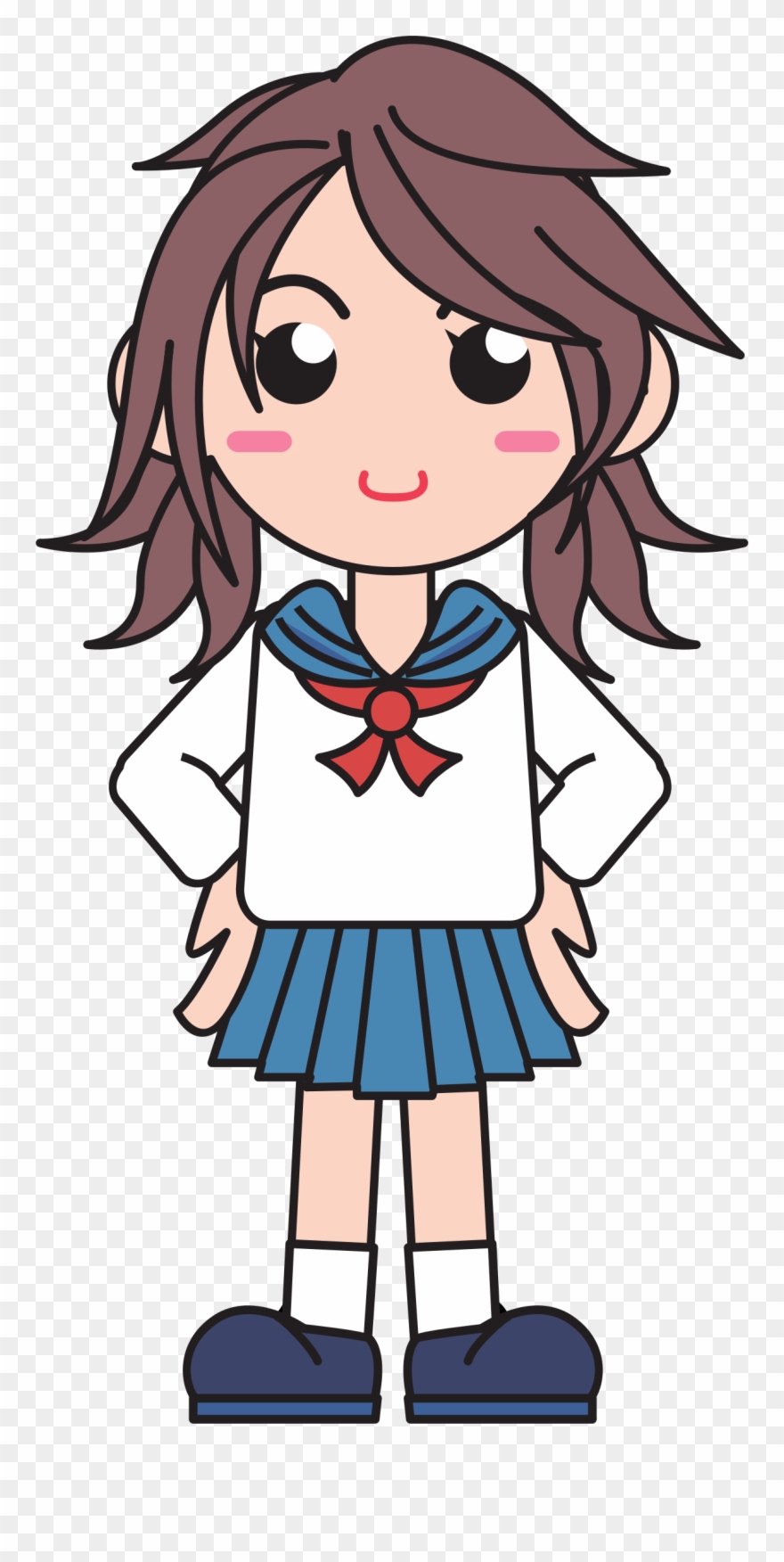 Japanese School Girl Clipart