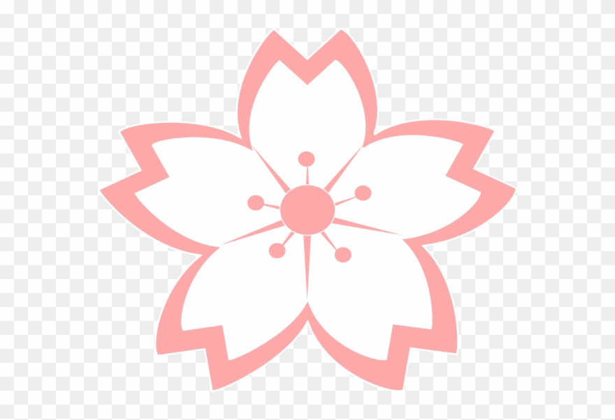 Cherry Blossom Vector, Sakura Cherry Blossom, Japanese - Flor De Sakura Desenho Clipart