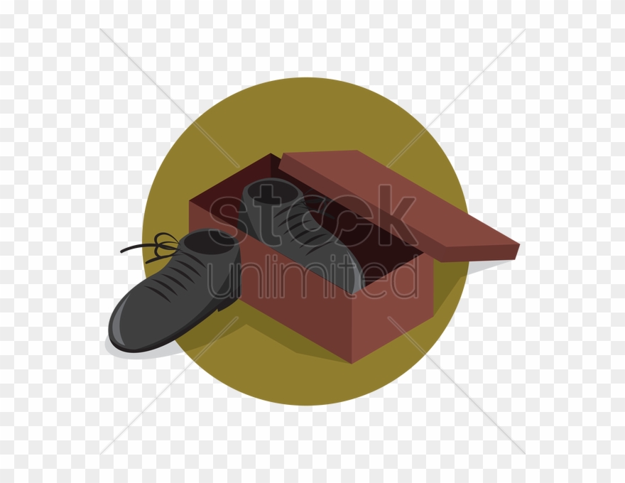 Shoes In A Box Cartoon Clipart