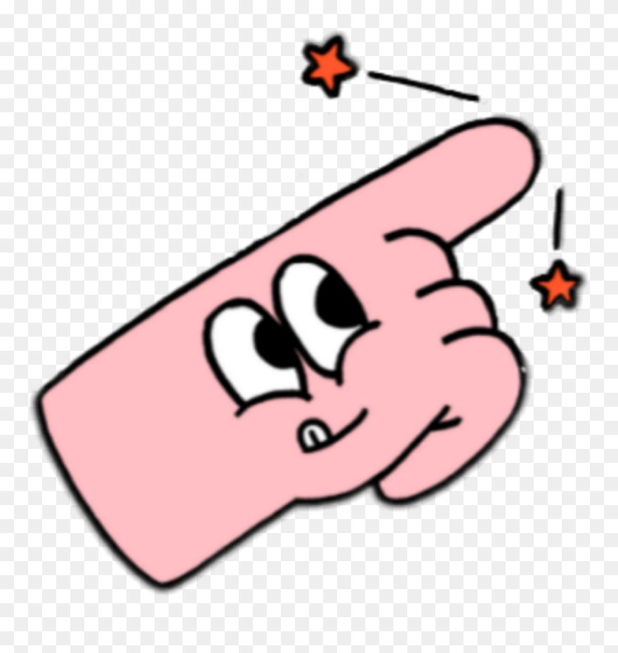 Cute Finger Hand Pink Yay Stars Star Red - Soft Bot Soft Png Clipart