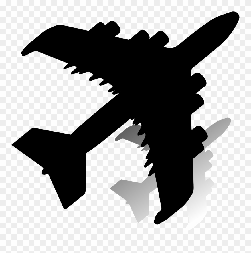 Clipart - Airplane Shadow Png Free Transparent Png