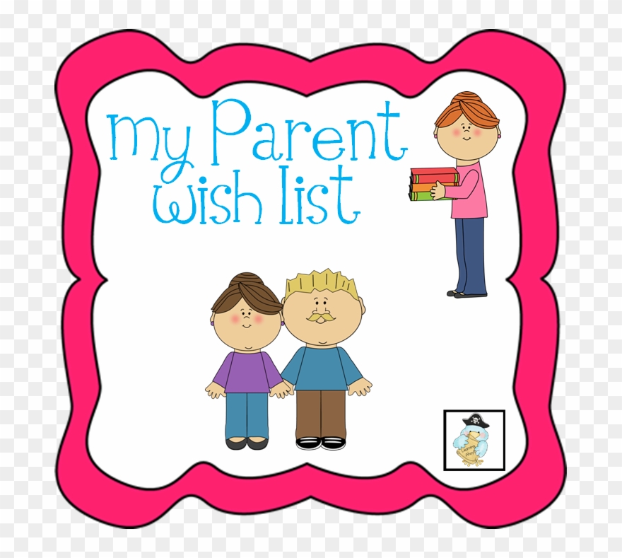 My Parent Wish List - Liebe Meine Großeltern Postkarte Clipart