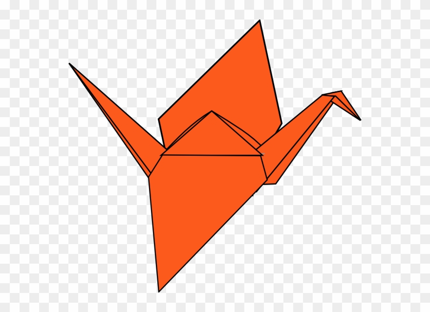 At Clker Com Vector Online Royalty Free - Origami Crane Clip Art - Png Download