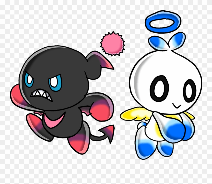 Hero Chao And Dark Chao Clipart