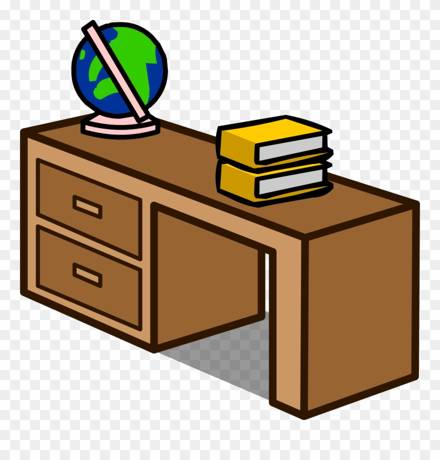 Desk Clipart Desk Drawer - Desk Cartoon Png Transparent Png