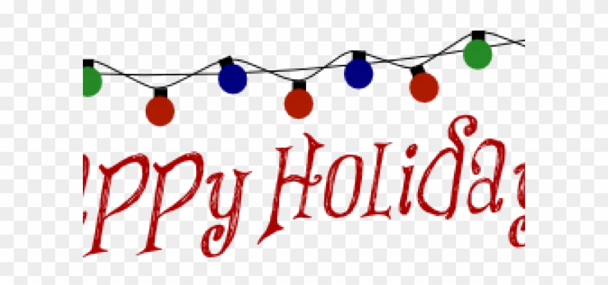 Happy Holidays Clipart - Animated Xmas Lights Gif - Png Download