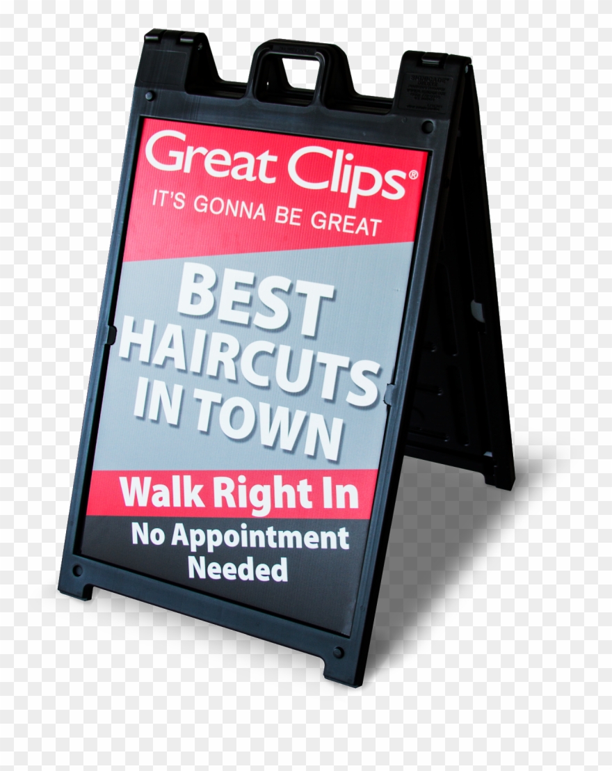 Premium A-frame Sign - Great Clips - Png Download