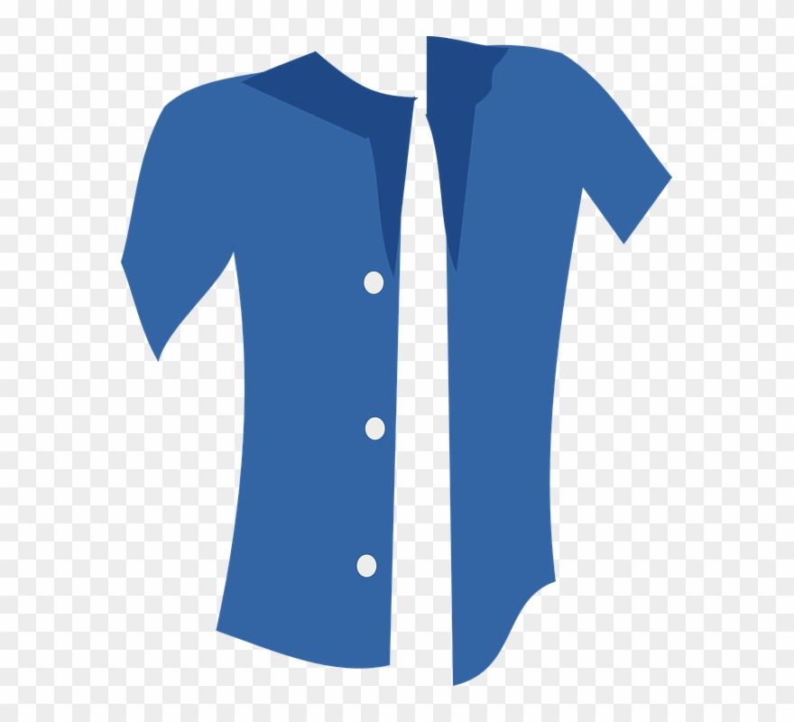 Dress Shirt Clipart Button Up Shirt - Shirt With Buttons Clipart - Png Download