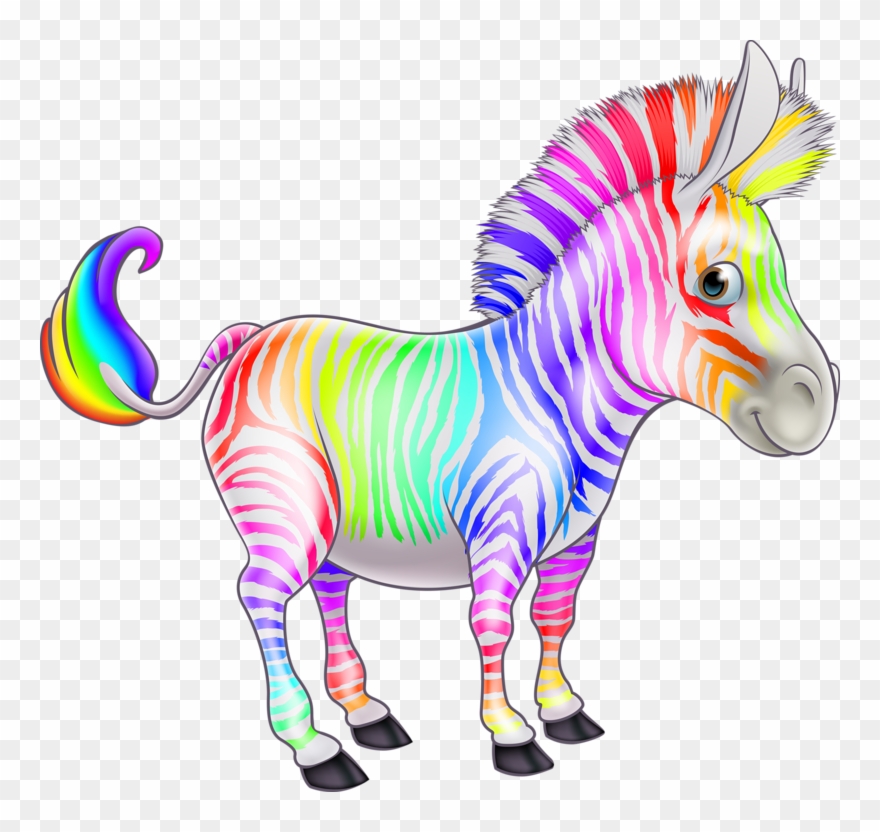 Rainbow Zebra Clipart