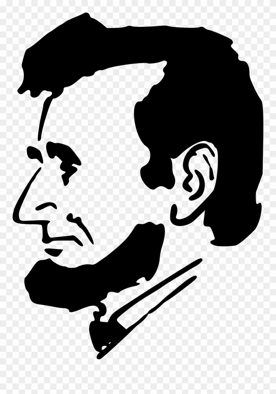Big Image - Silhouettes Of Abraham Lincoln Clipart