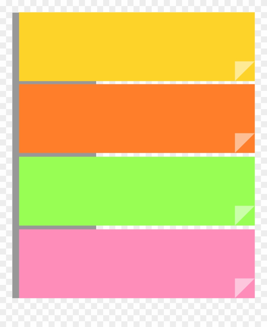 Big Image - Colorful Sticky Notes Png Clipart