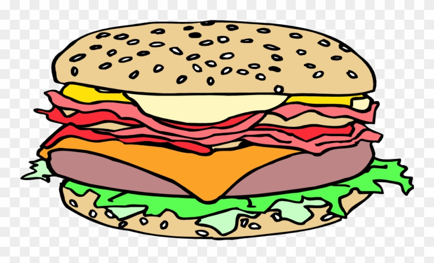 Cheese Burger Clip Art Vector - Sesam Clipart - Png Download