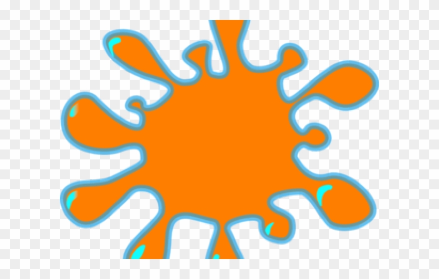 Colouful Clipart Orange - Paint Splash Cut Out - Png Download