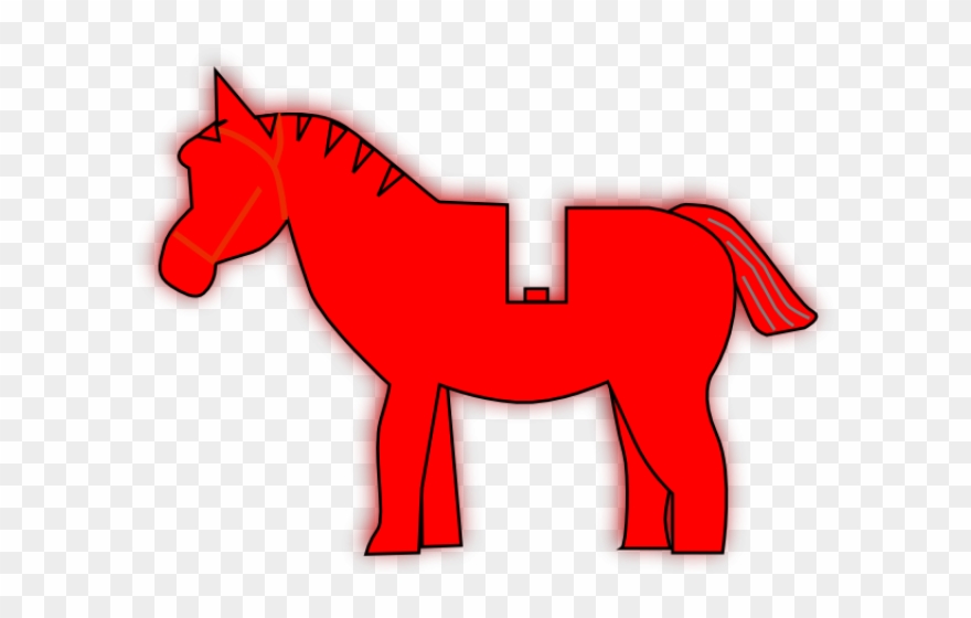 Horse Clipart Red - Horse Red Art - Png Download