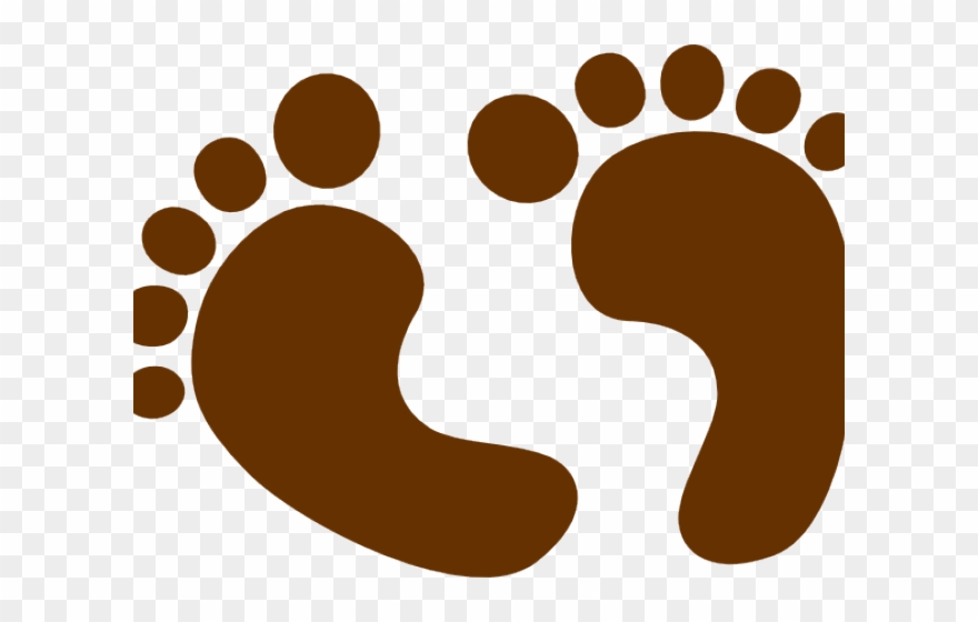 Footprints Clipart Brown - Transparent Background Baby Clip Art - Png Download