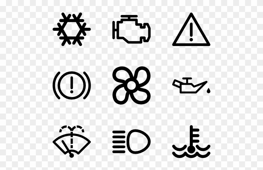 Clipart Free Download 4 Vector Icon - Car Dashboard Icons Png Transparent Png