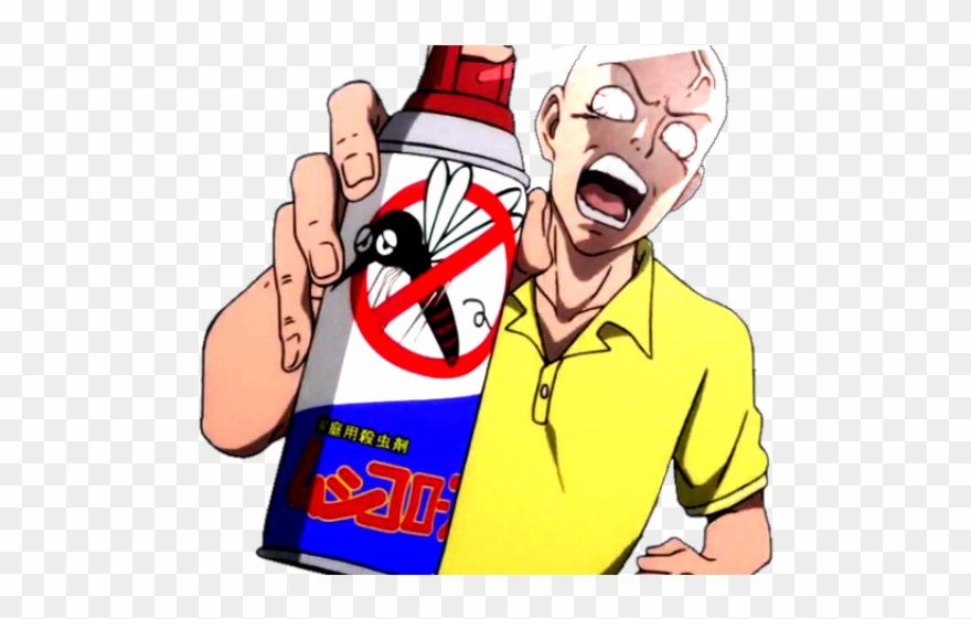 One Punch Man Clipart Chibi - Saitama Trying To Kill Mosquito - Png Download